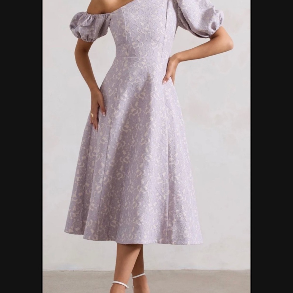 Club L London Lilac One Shoulder Dress